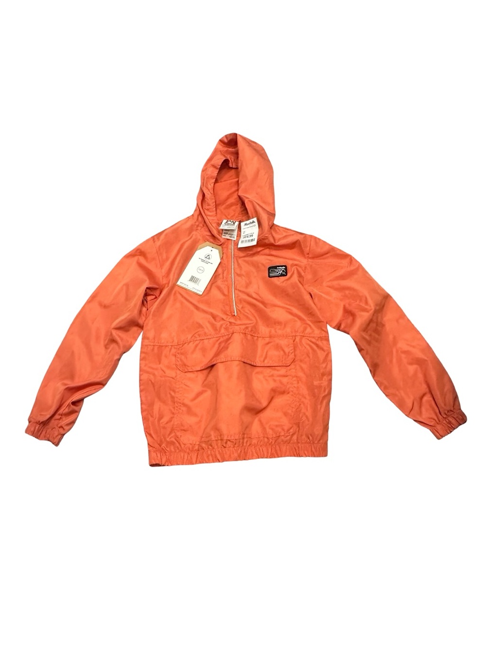 NWT Avalanche Boys 10/12 Lightweight Orange Hooded Anorak Jacket